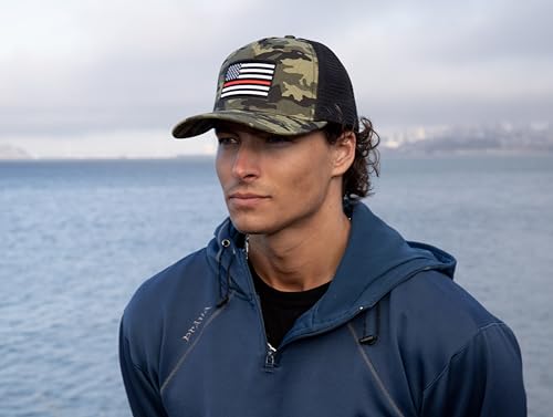 International Tie Grey Thin Red Line Hat for Men 