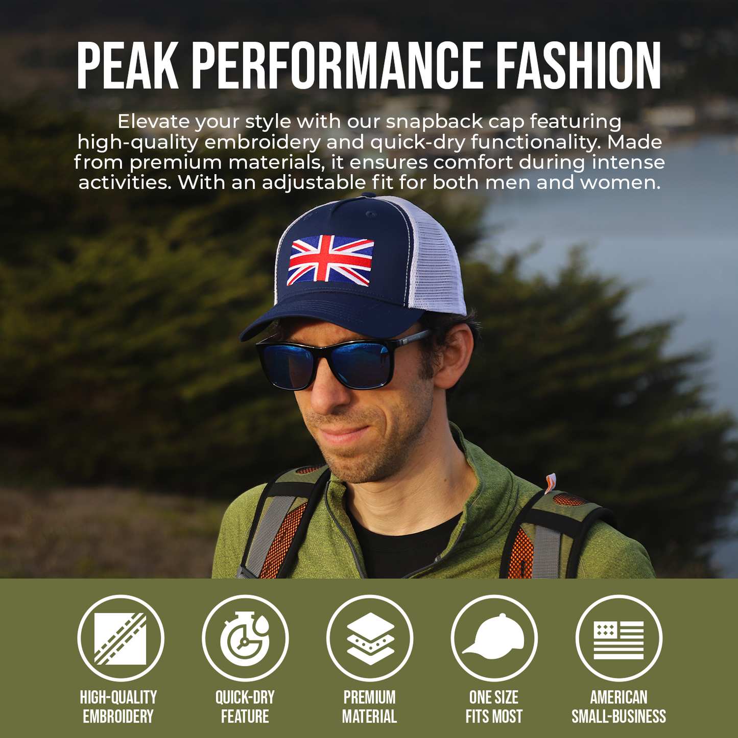 Peak Performace Fashion Banner 39 - Union Jack British Flag Hat