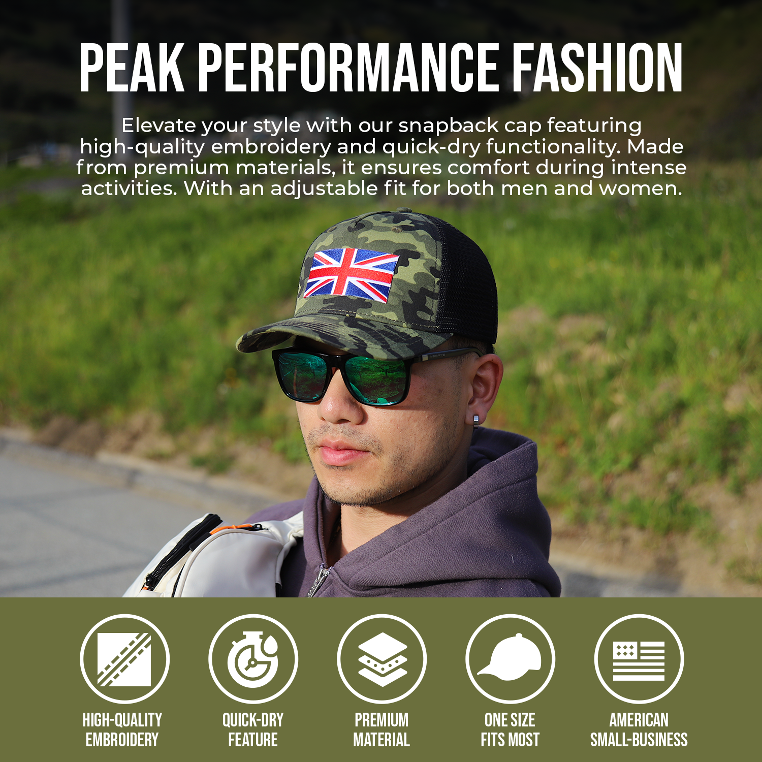 Peak Performace Fashion Banner 40 - Union Jack British Flag Hat