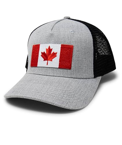 International Tie Premium Canada Flag Hat for Men (Grey Black)