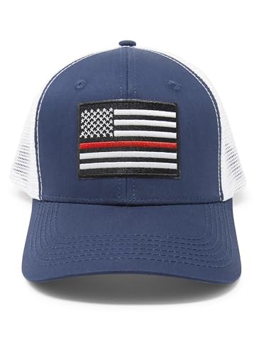 International Tie Grey Thin Red Line Hat for Men and Women 