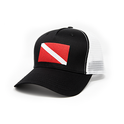 Scuba Diver Flag Baseball Hat Black