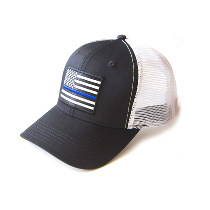 American Flag Thin Blue Line Police Snapback Hat